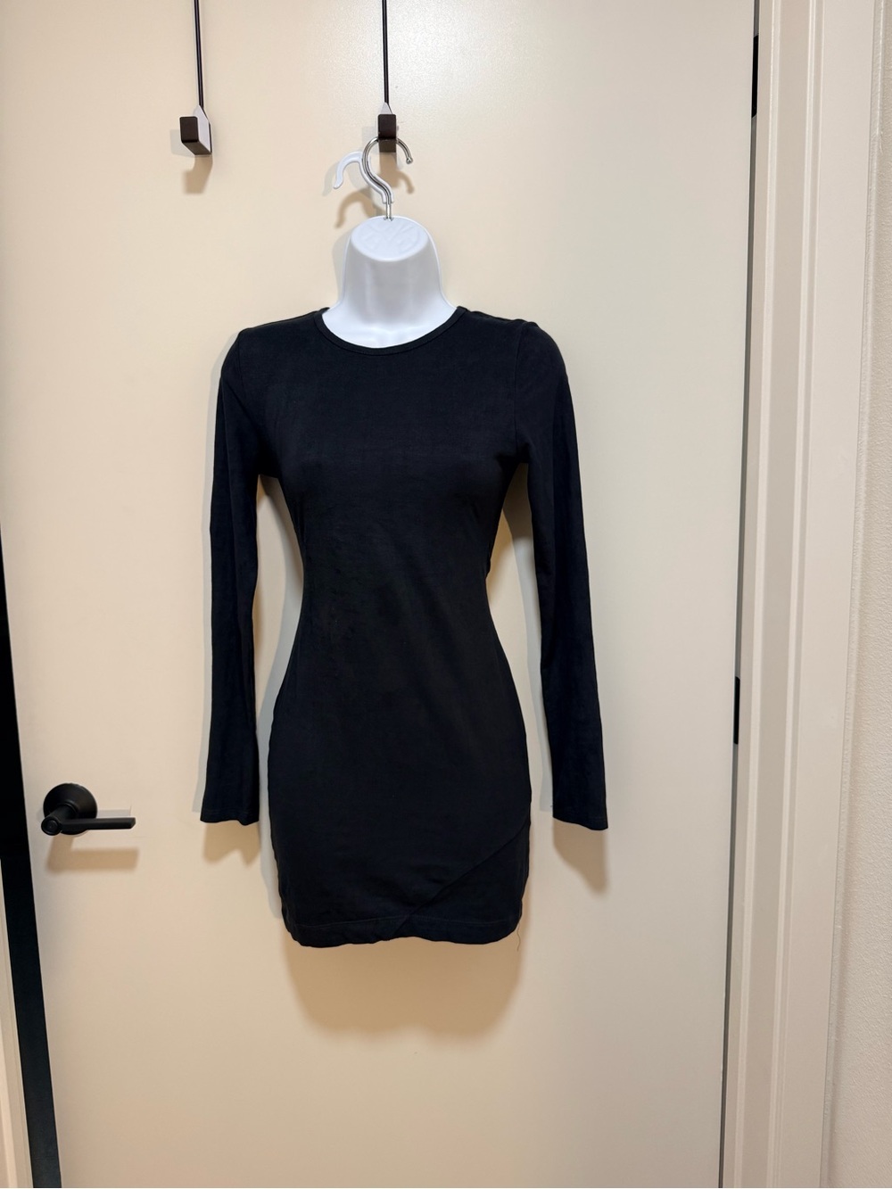 Women's Black Light Velvet Dress
